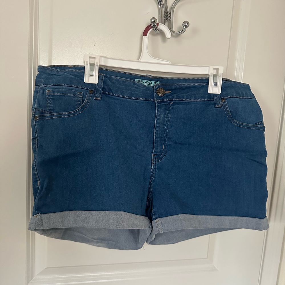 Wax Jean Blue Denim Jean Shorts